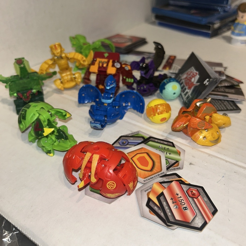 Bakugan Battle Brawlers Figure, Cards, And Magnet Lot A4
